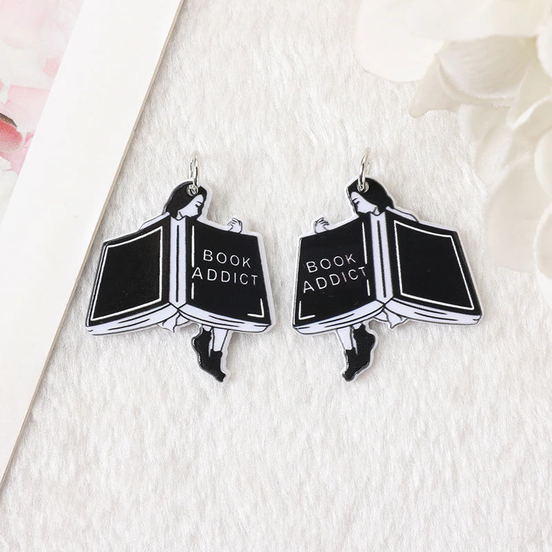 Book Addict Acrylic Charm