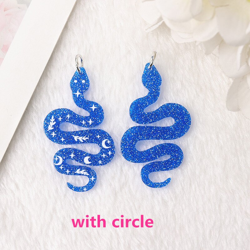 Blue Celestial Snake Acrylic Charm