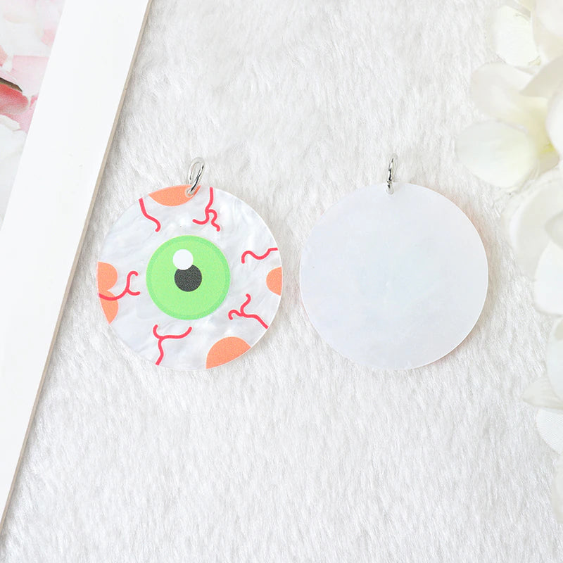 Green Eyeball Acrylic Charm