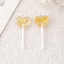 Yellow Heart Lollipop Resin Charm