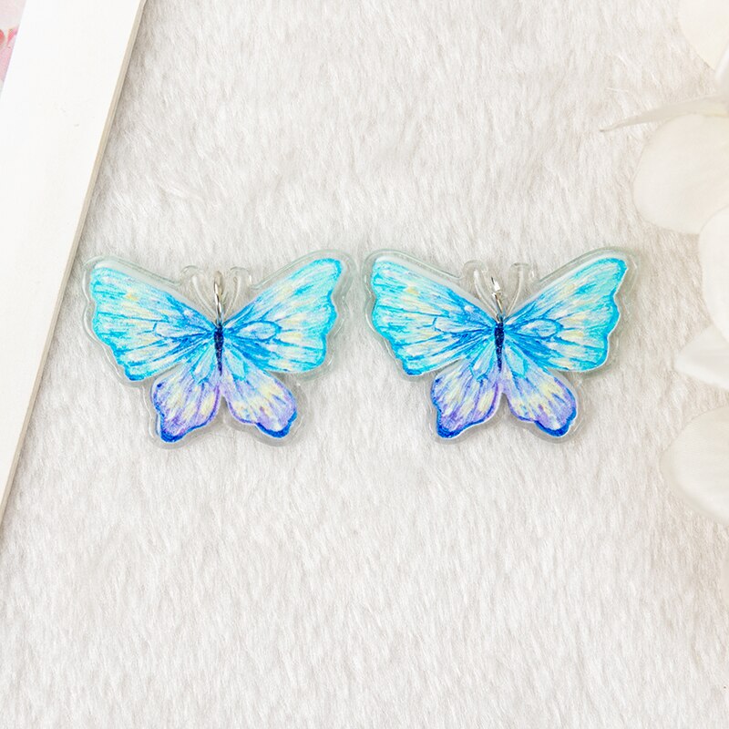 Blue and Purple Butterfly Acrylic Charm