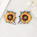 Paw Print Sunflower Acrylic Charm