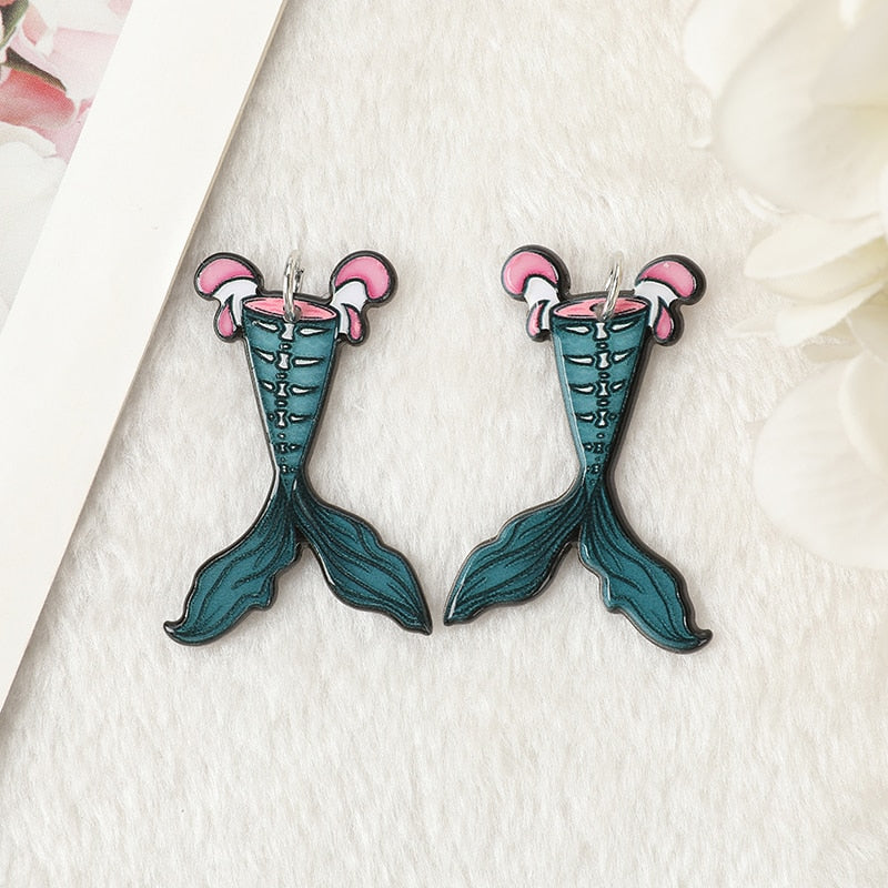 Severed Mermaid Tail Acrylic Charm