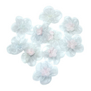 White and Pink Organza Flowers