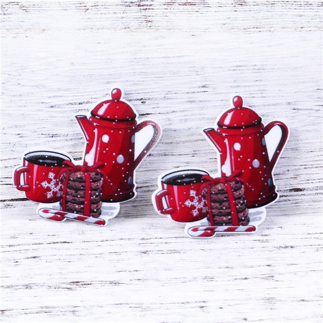 Christmas Coffee Planar Resin - Pack of 5
