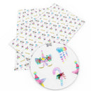 Christmas Unicorn Faux Leather Sheet