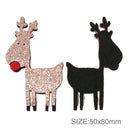 Rose Gold Glitter Deer Felt Applique - Pack of 2