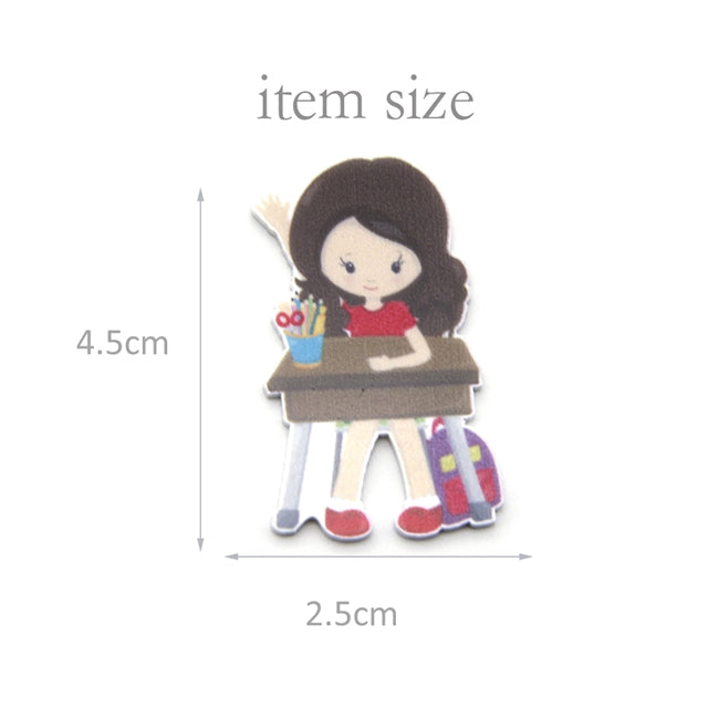 School Girl Planar Resin - Pack of 5