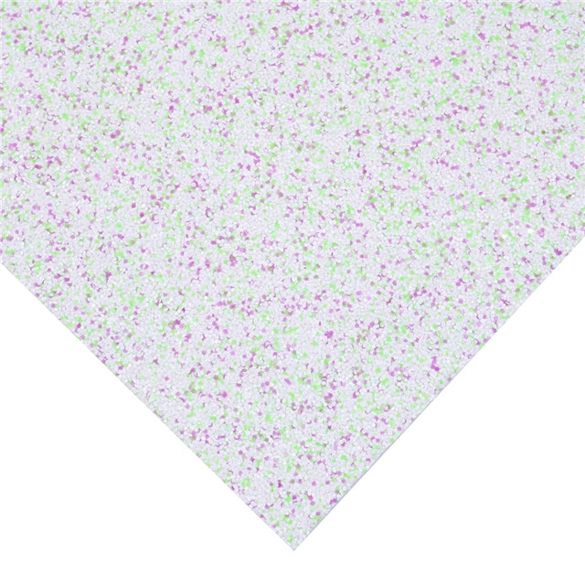 White, Purple and Green Chunky Glitter Sheet