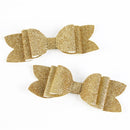 5" Gold Fine Glitter Bow