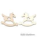 Rocking Horse Wood Blank - Pack of 3