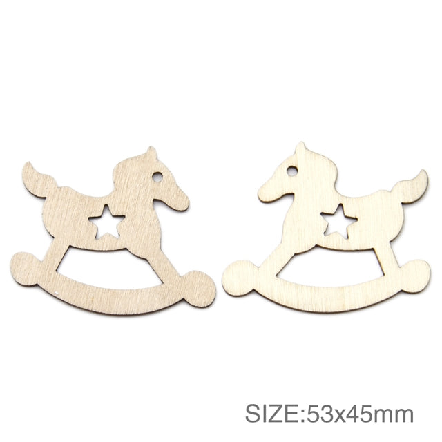 Rocking Horse Wood Blank - Pack of 3