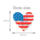 Shaker Resin - Flag Heart