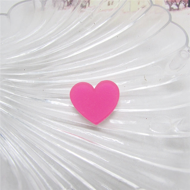 Frosted Heart Planar Resin - Pack of 5