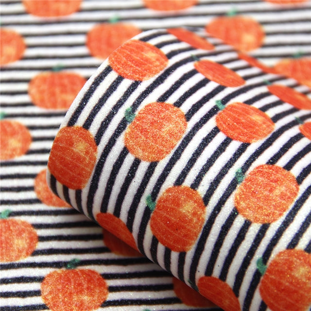 Pumpkin Stripes Fine Glitter Sheet