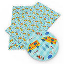 Blue Gingham Medical Faux Leather Sheet