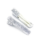 Glitter Lined Alligator Clips with Teeth - Pack of 5