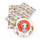 School Girls Faux Leather Sheet