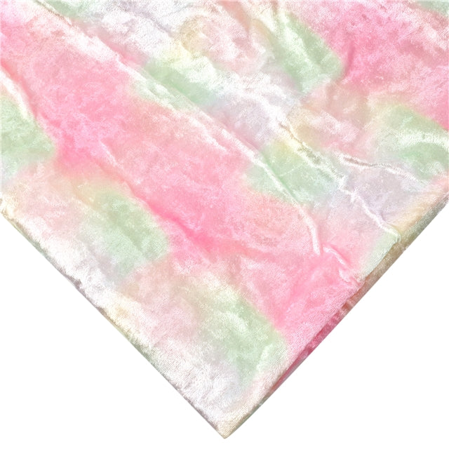 Pastel Tie-Dye Velvet Fabric - Half Yard