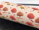 Fall Woodland Animals Faux Leather Sheet