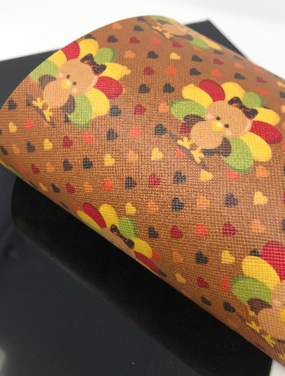 Cute Turkey Faux Leather Sheet