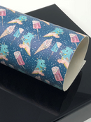 Dragon Popsicle Faux Leather Sheet