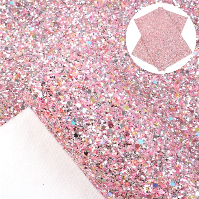 Pink Multicolor Chunky Glitter Sheet