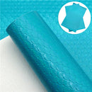 Blue Mirrored Mermaid Scale Faux Leather Sheet