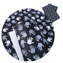 Black and White Hands Faux Leather Sheet