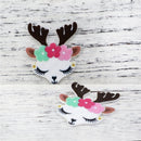 Spring Sleeping Reindeer Planar Resin - Pack of 5