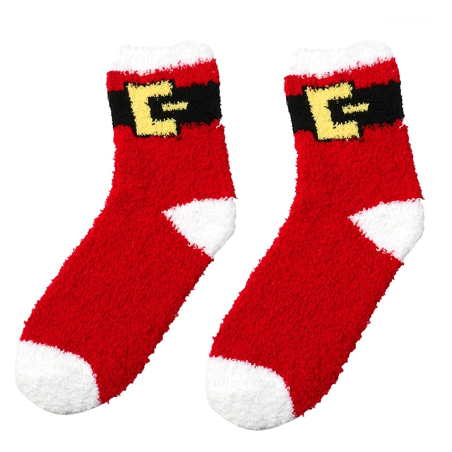 Santa's Suit Fuzzy Socks