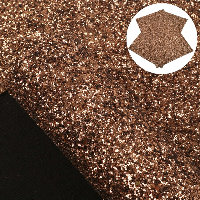 Dark Coffee Chunky Glitter Sheet