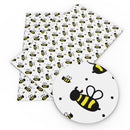 Bees and Dots Faux Leather Sheet