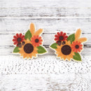 Fall Flowers Planar Resin - Pack of 5