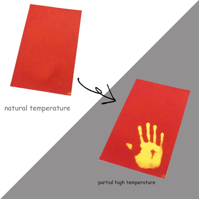 Heat Reactive Orange to Yellow Faux Leather Sheet