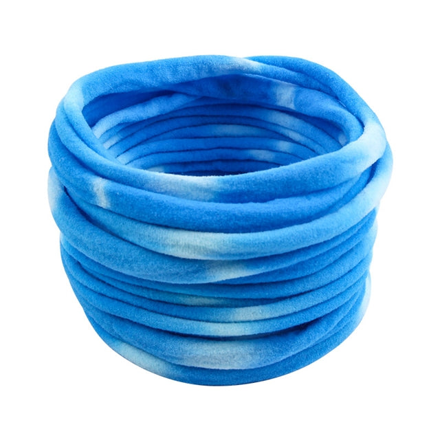 Blue Tie-Dye Nylon Headband