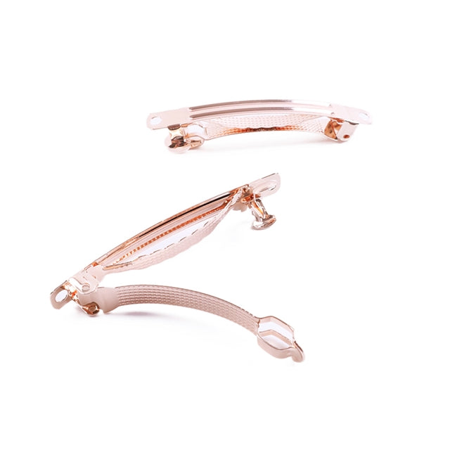 60mm x 8mm Rose Gold French Barrette - Pack of 5