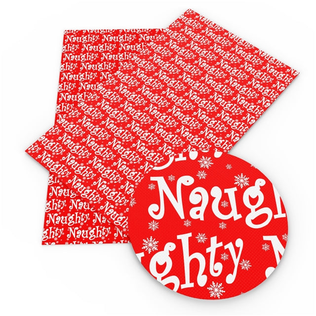 Naughty and Nice Faux Leather Sheet