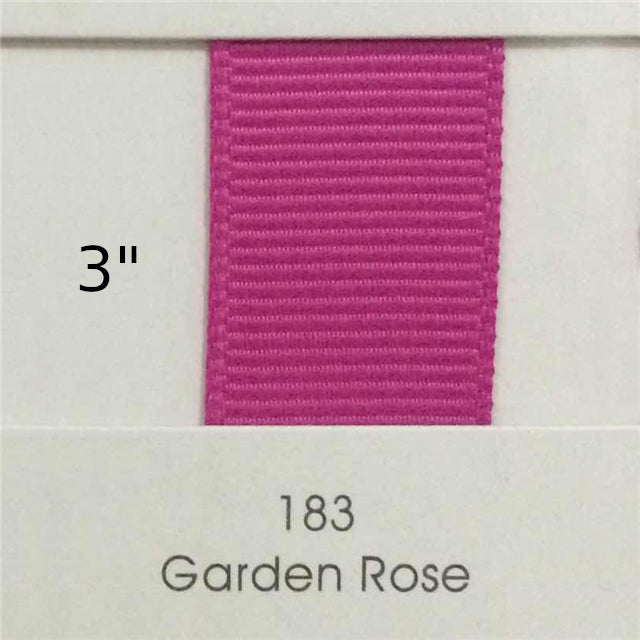 3" Solid Garden Rose Ribbon