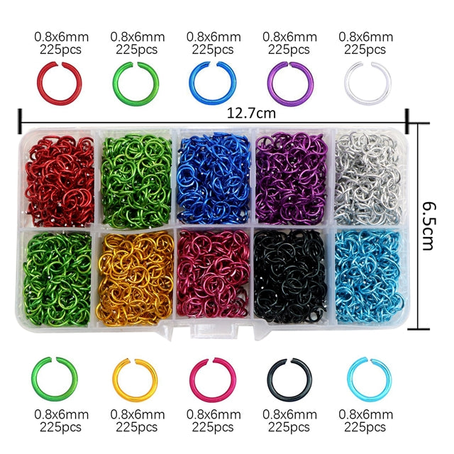 Multicolor 6mm Jump Ring Set