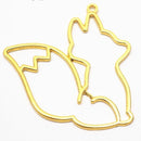 Skyward Looking Fox Hollow Frame Pendant