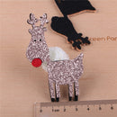 Rose Gold Glitter Deer Felt Applique - Pack of 2