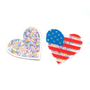 Shaker Resin - Flag Heart