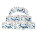 1" Watercolor Whale Ribbon