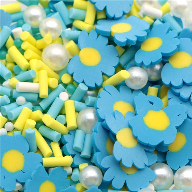 Blue Flower Clay Mix 10g bag