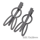 Grey Rabbit Hair Clip with Teeth - Pack of 2
