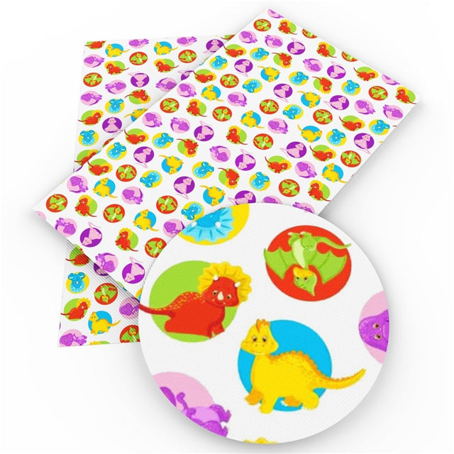 Dino Circles Faux Leather Sheet