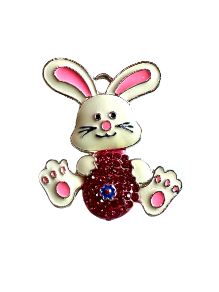 Easter Bunny Rhinestone Pendant