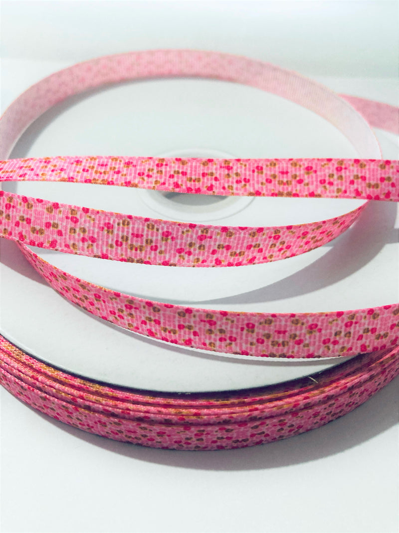 3/8" Pink Leopard Print Ribbon
