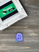 Plz Die Tombstone Acrylic Charm